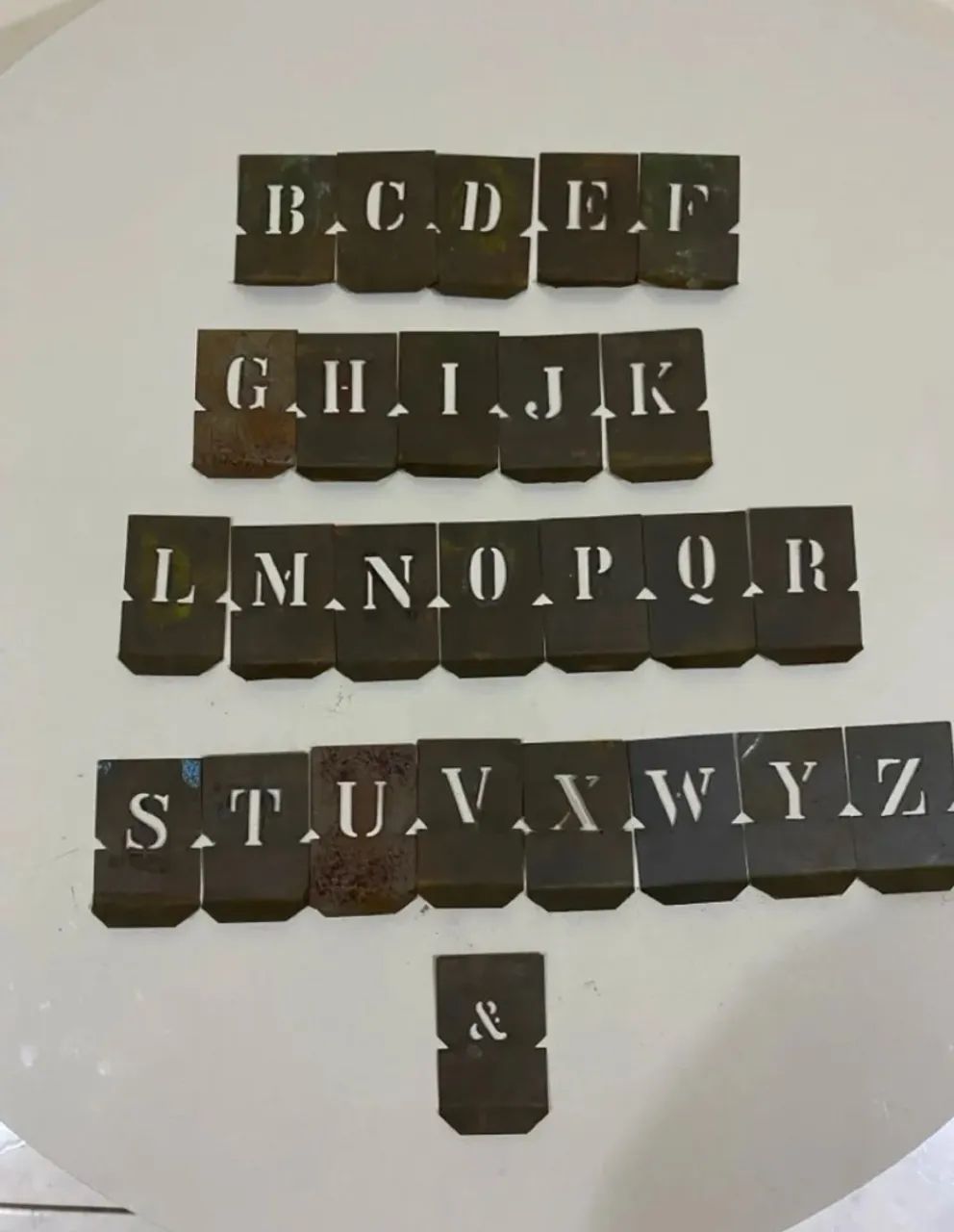 Jogo de Stencil de Metal / Normógrafo - Alfabeto (Anos 80) - Leia o anúncio com atenção! - Foto 2