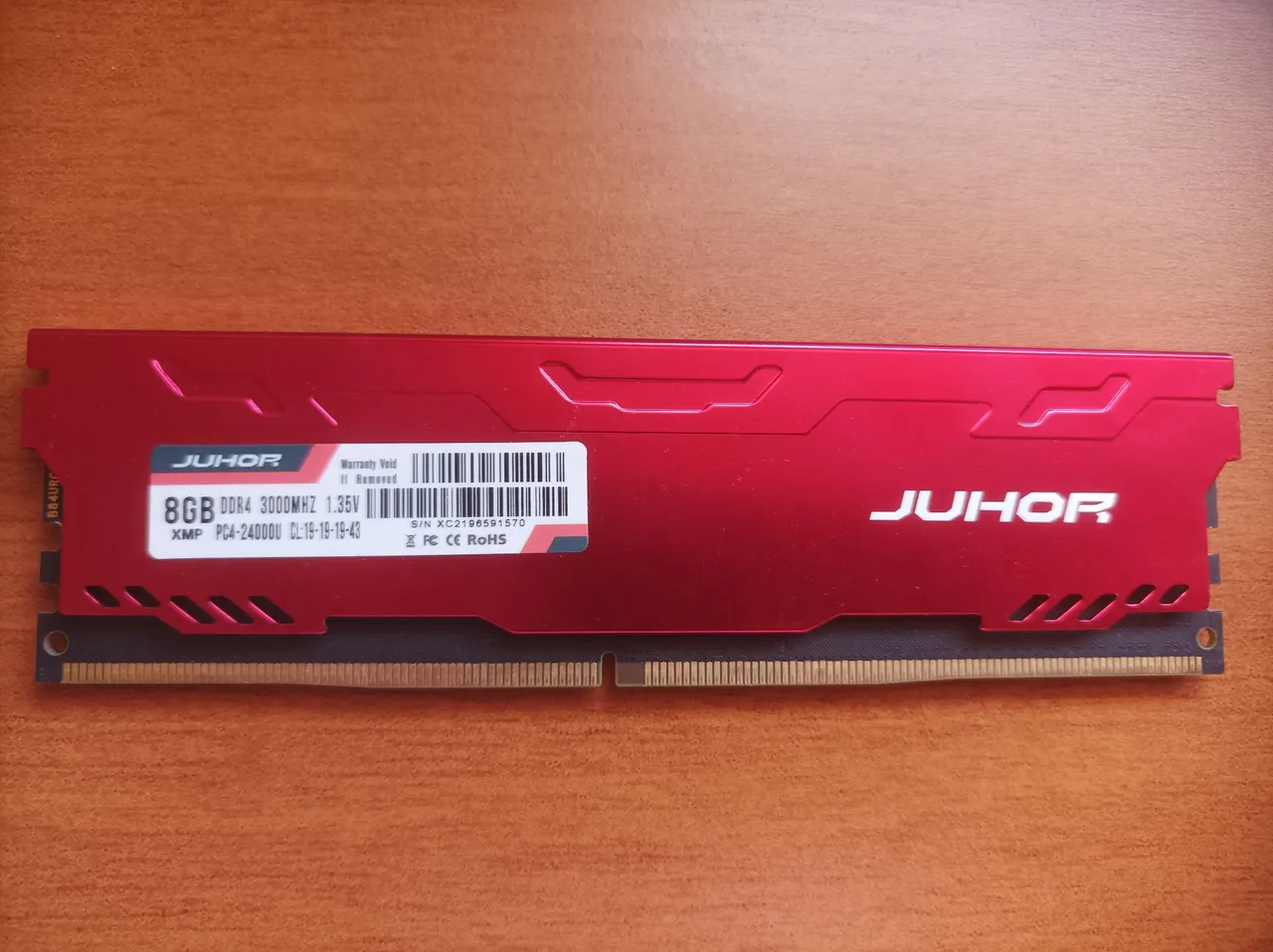 Memória RAM JUHOR DDR4 8GB 3000MHz