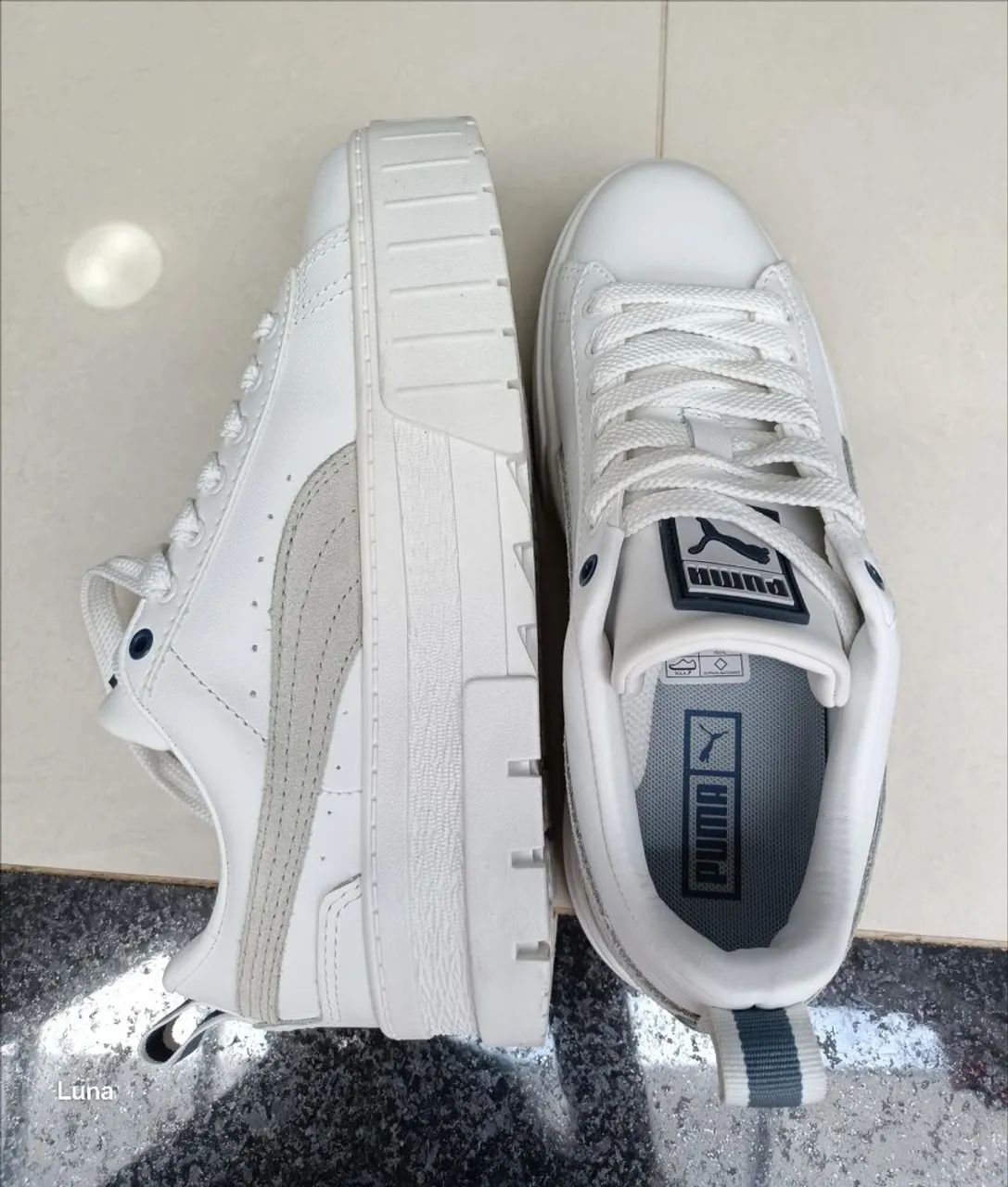 Tênis Puma king Sneakers, couro Branco - Tamanho 35 semi-novo, original  - Foto 2