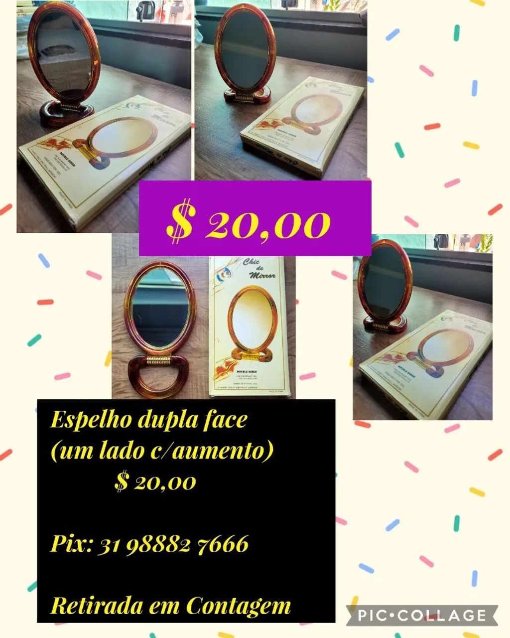 Espelho Dupla Face com Aumento - Chic de Mirror
