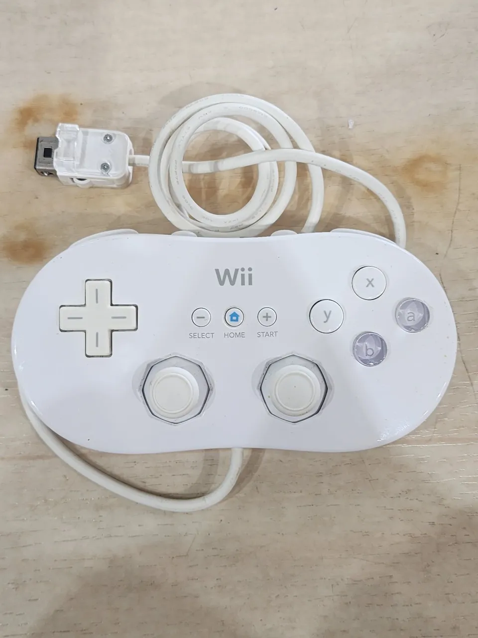 Controle Wii Classic Branco com Fio Original