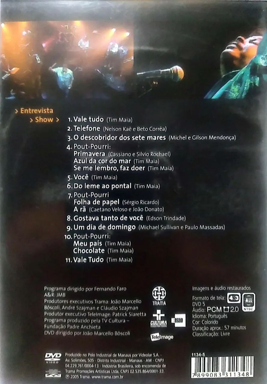 DVD  do programa "Ensaio" da TV Cultura, com o cantor Tim Maia  - Foto 2