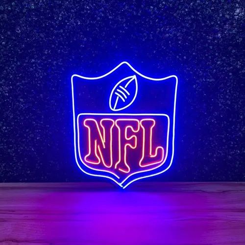 Luminária Painel Neon Led - Futebol Americano Nfl 40x50cm