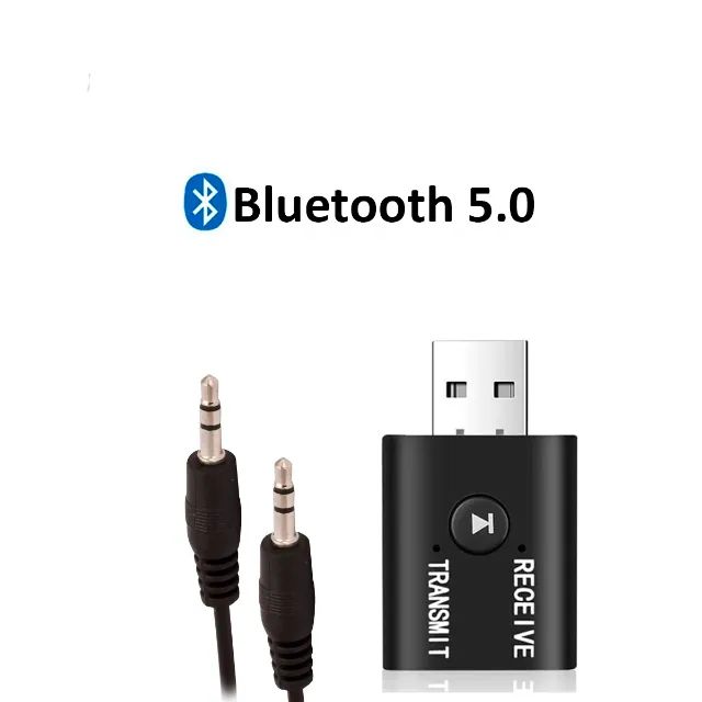 Receptor e Transmissor de Áudio Bluetooth 5.0 para TV Sistema de Som PC Notebook