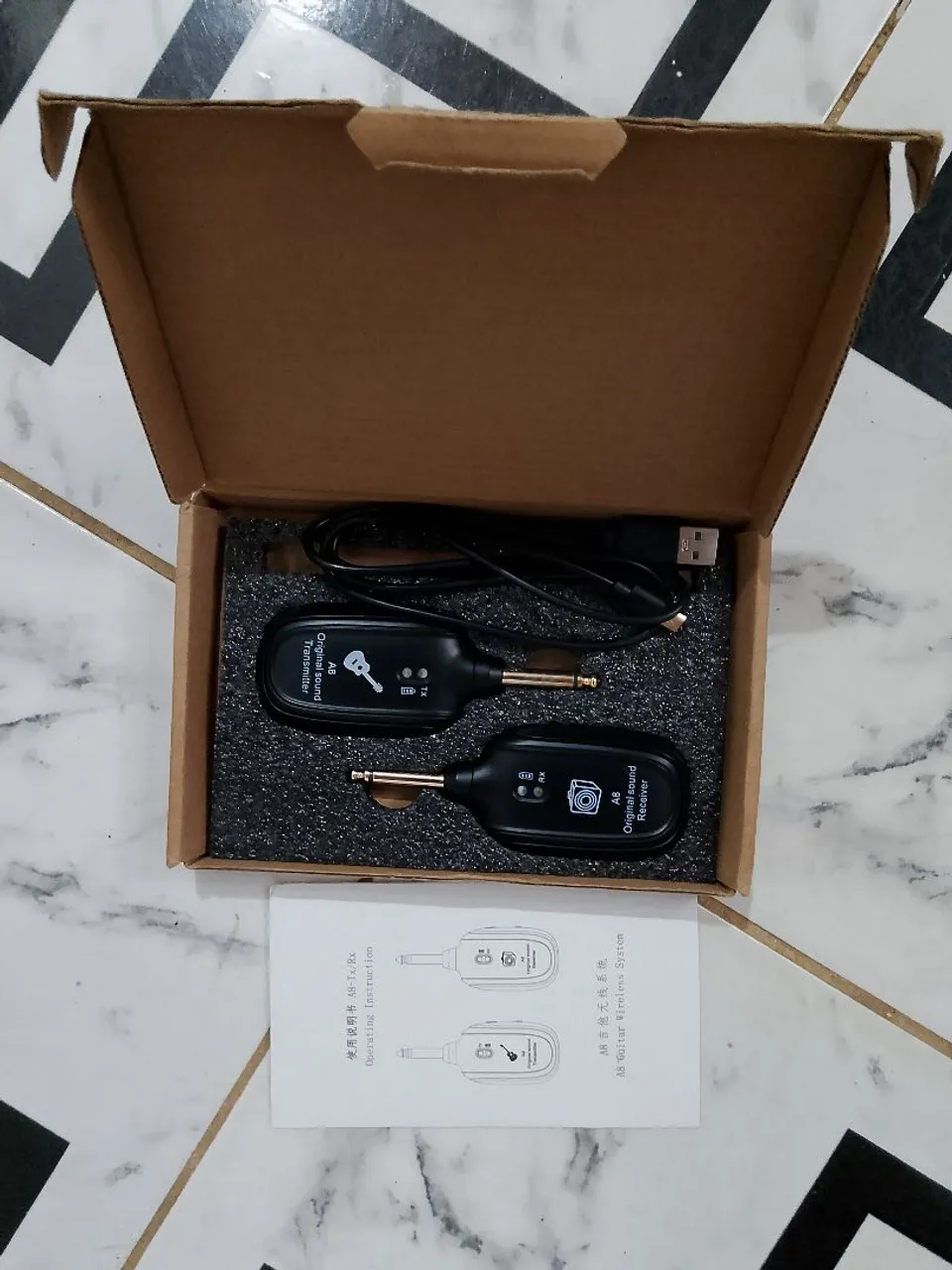 Transmissor sem fio para violão guitarra ou contra baixo+interface de áudio