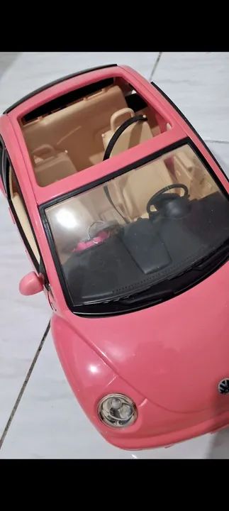 Carro Volkswagen Fusca Rosa Brinquedo I nfantil - Foto 3