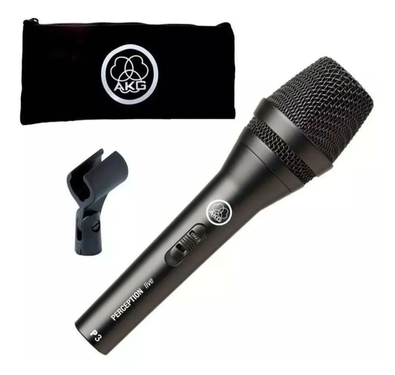 Microfone AKG P3 S dinâmico cardióide preto - Foto 2