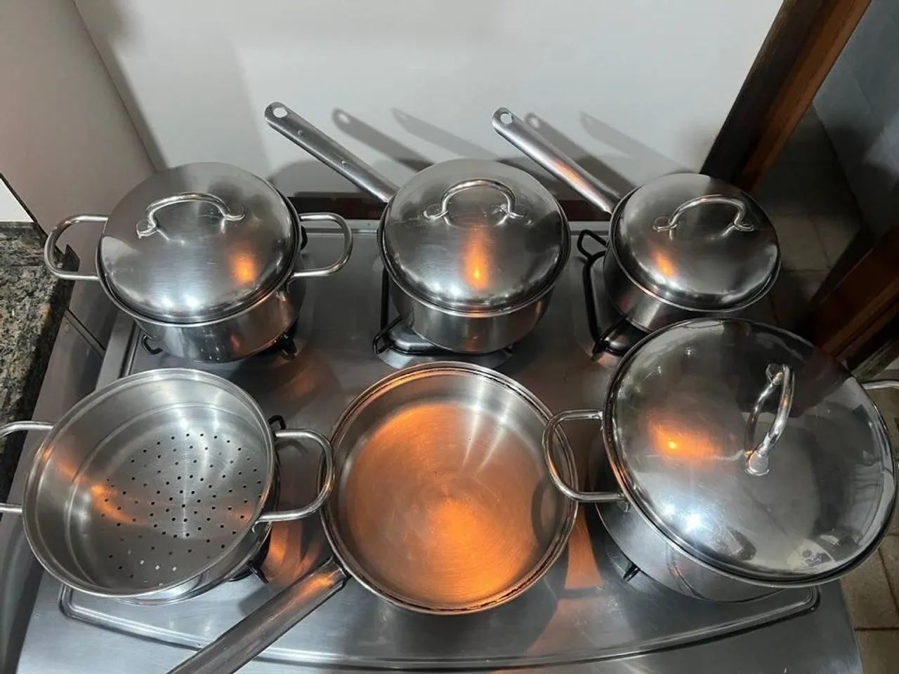 Conjunto Panela inox Rochedo