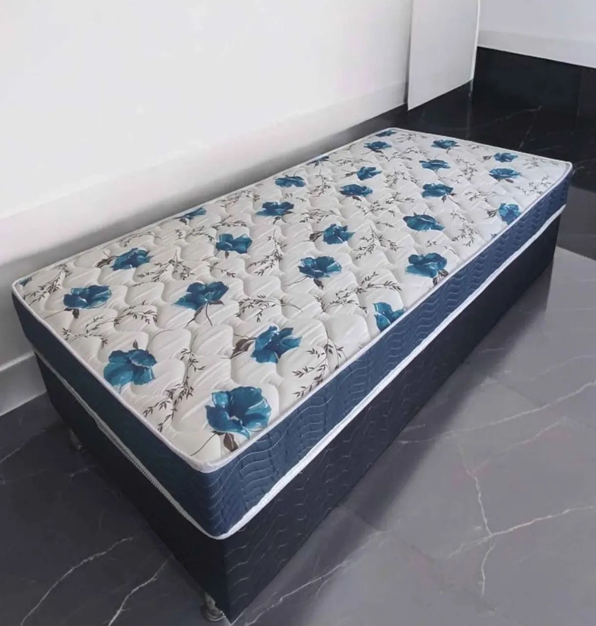Cama Box Solteiro com Colchão Ortobom 