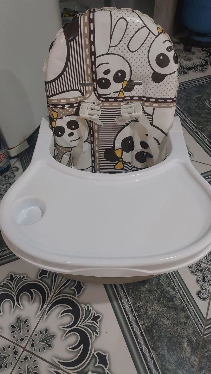 Cadeira de Alimentação Infantil com Desenhos de Panda