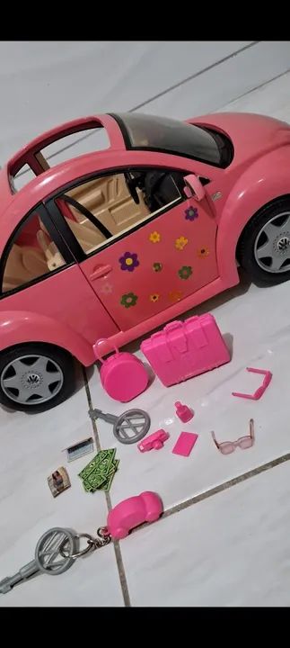 Carro Volkswagen Fusca Rosa Brinquedo I nfantil