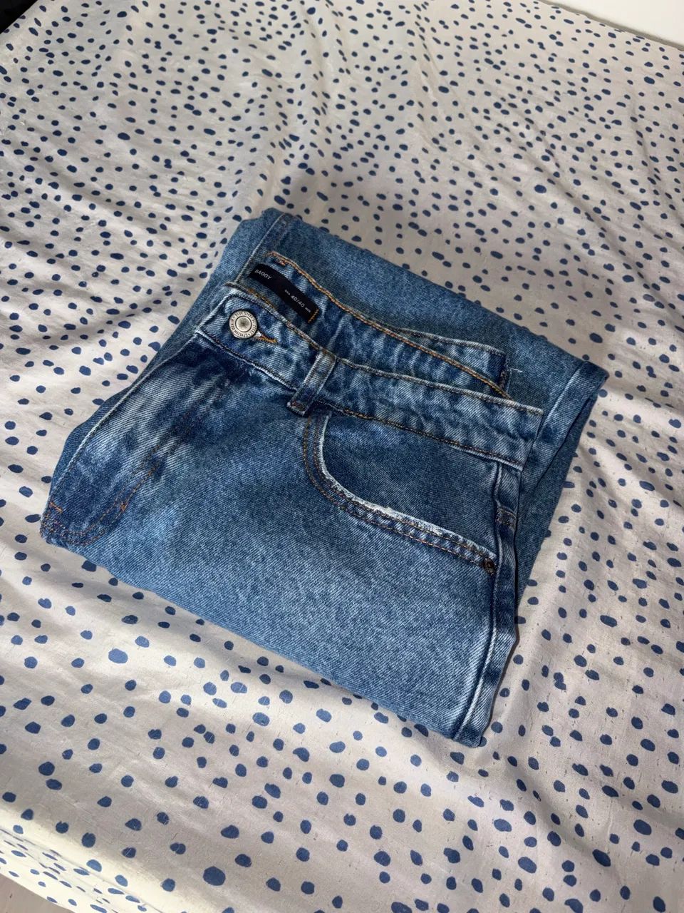 Calça Jeans Baggy Vintage Azul médio 40 (NOVA) - Foto 5