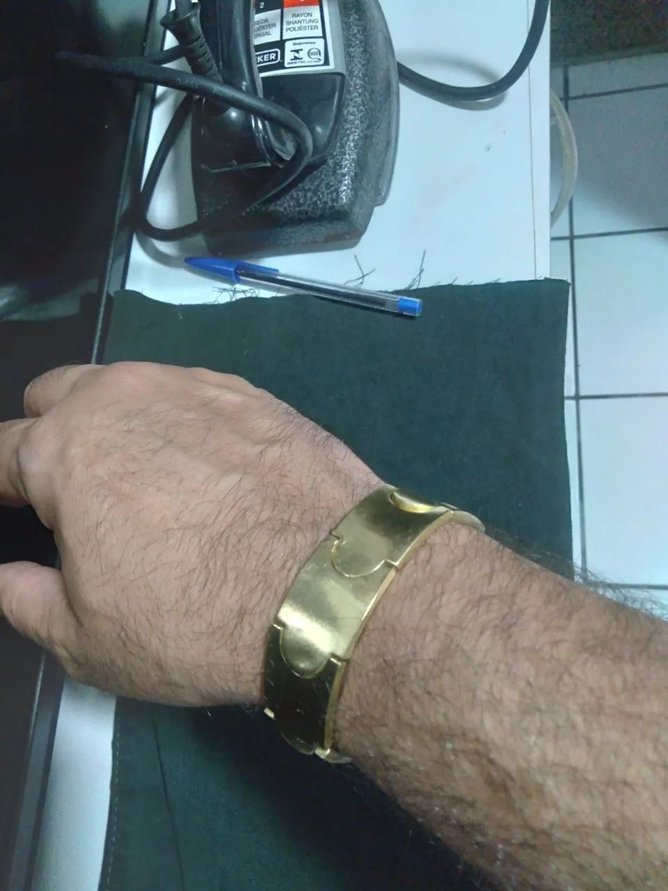 Bracelete moeda antiga 20mm 21cm  - Foto 3