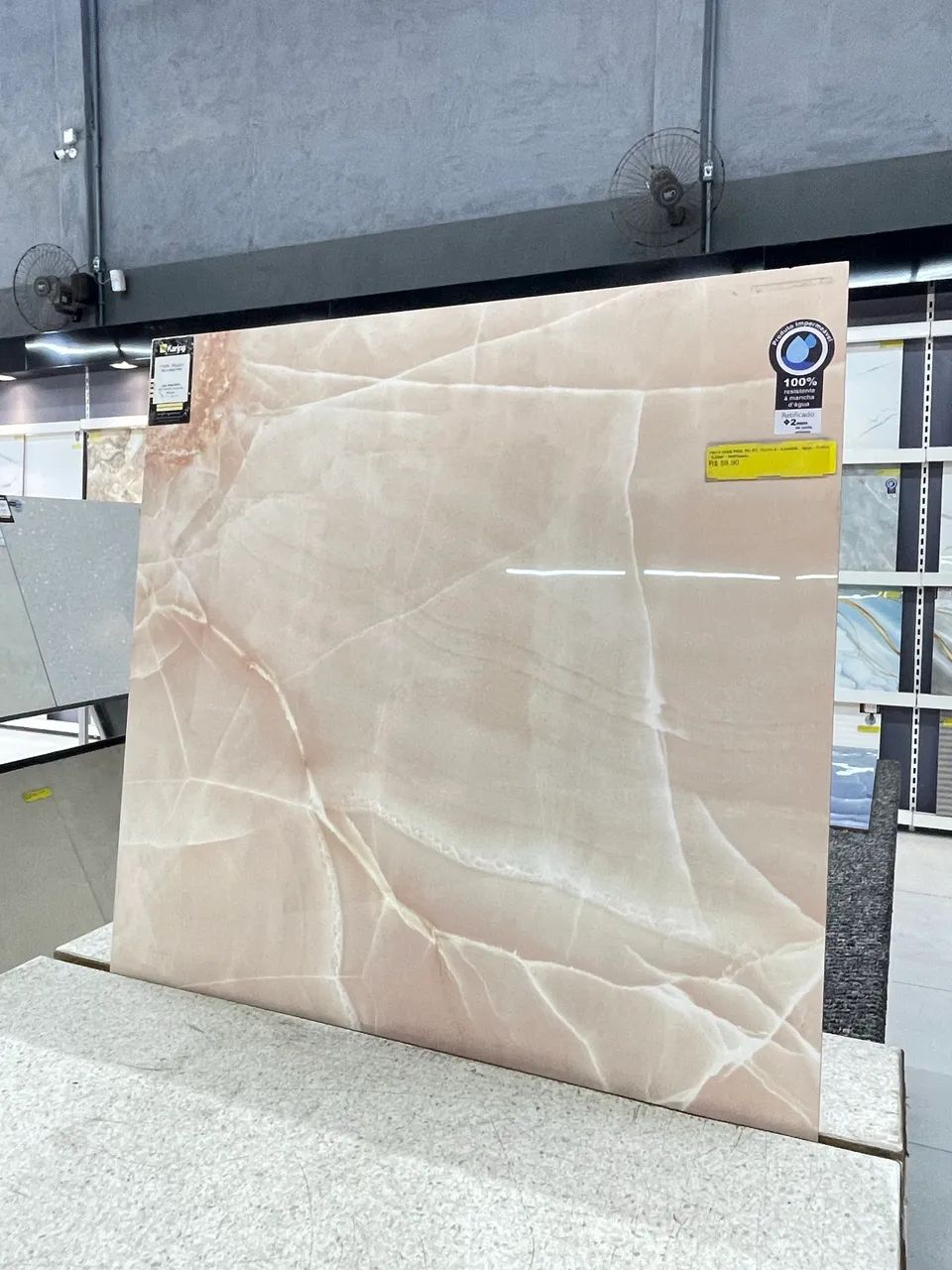 Piso Ônix Pink 75x75 Polido Retificado