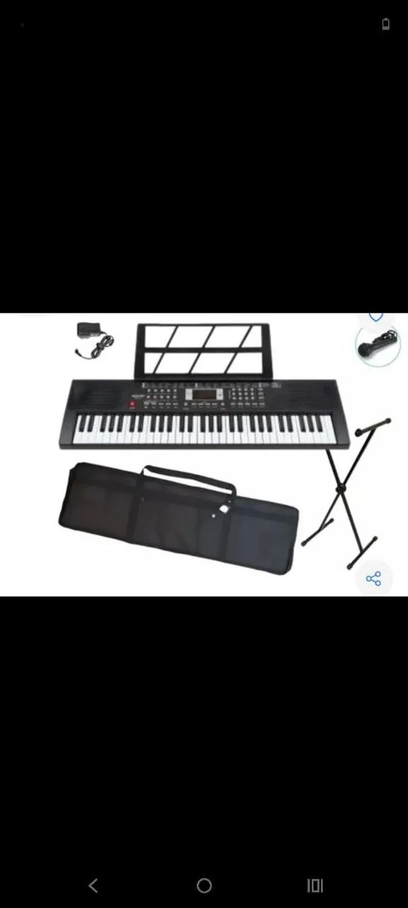 Teclado Musical Completo com Acessórios
