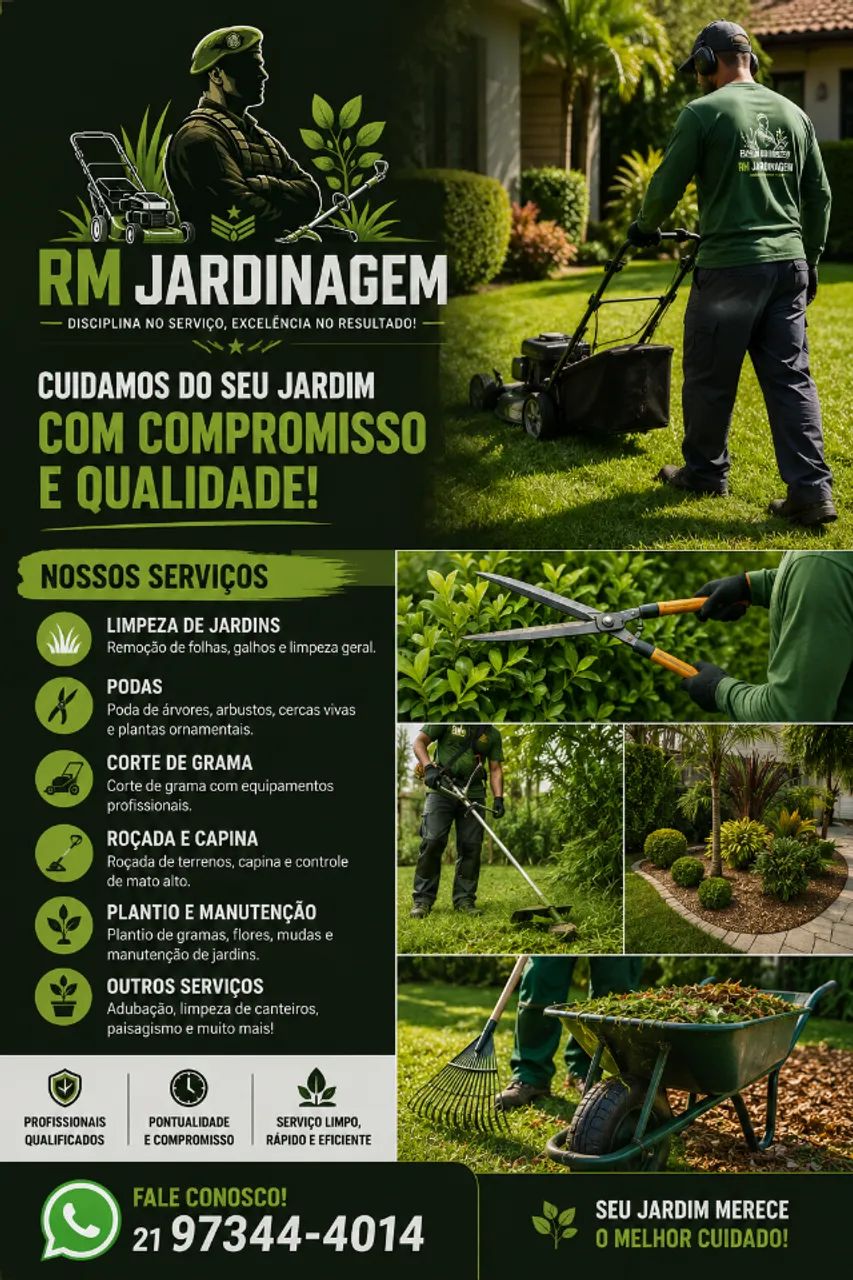     Corte de Grama e Limpeza de Jardim