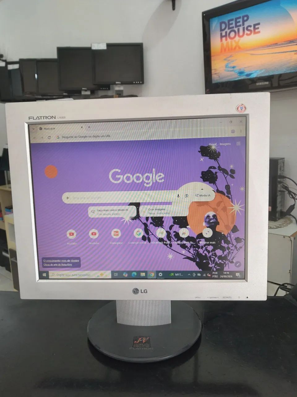 Monitor LG de 15" polegadas,  lindo de imagem,  com garantia e cabos - Foto 2