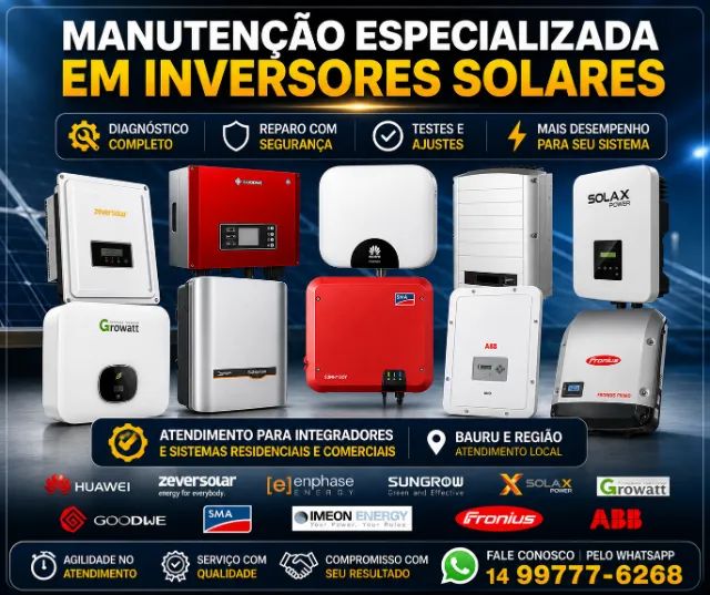 CONSERTO E REPARO DE INVERSOR SOLAR