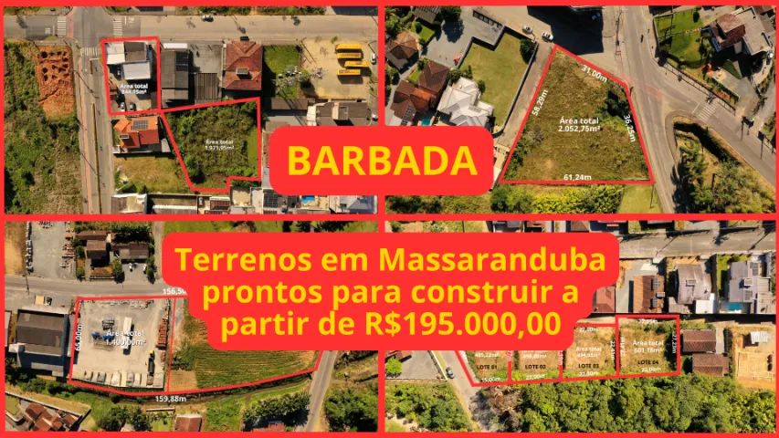 Terrenos em Massaranduba prontos para construir