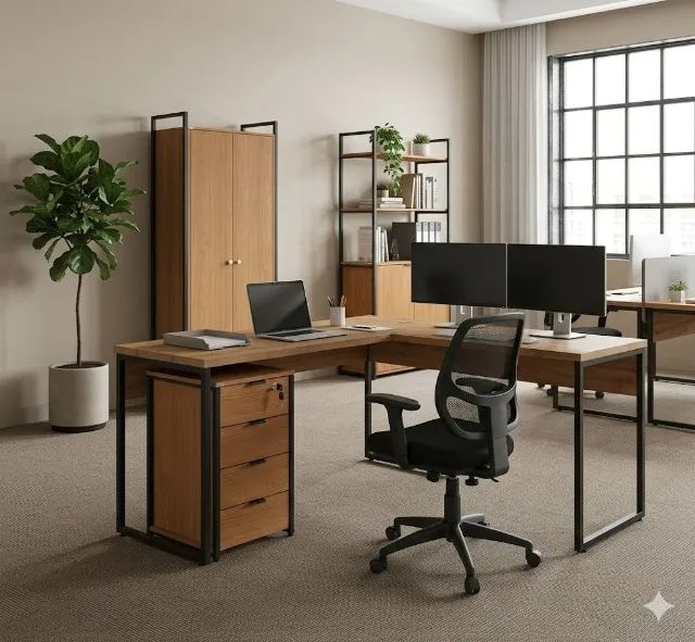 KIT ESCRITÓRIO INDUSTRIAL COMPLETO ENTREGA E MONTAGEM EM 2 DIAS 