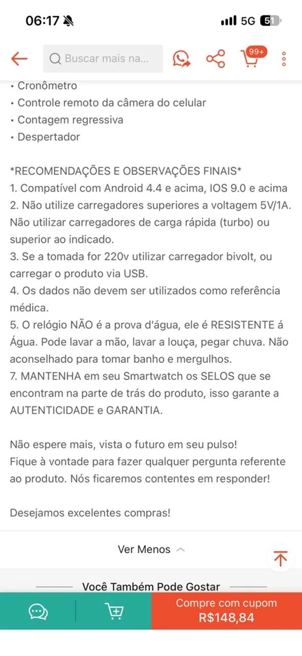 Relógio Smart Watch W99+ Plus - Foto 3