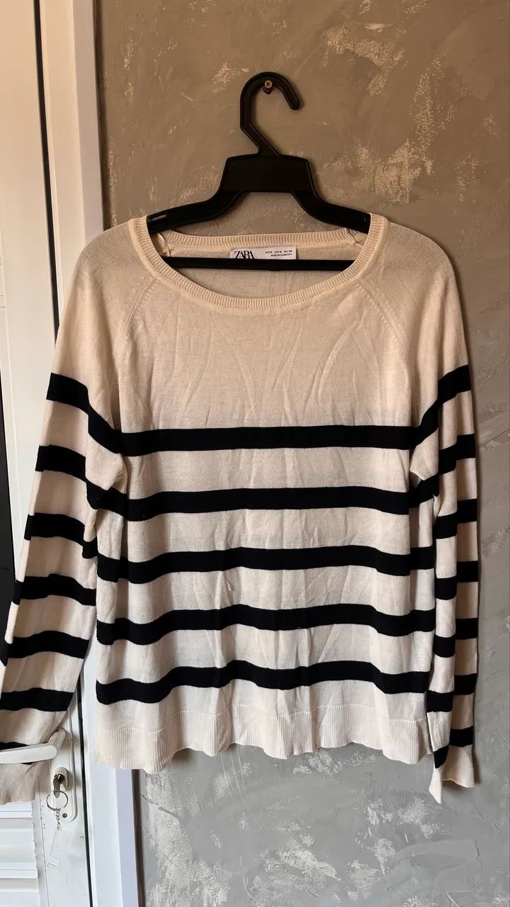 blusa de frio zara listrada m