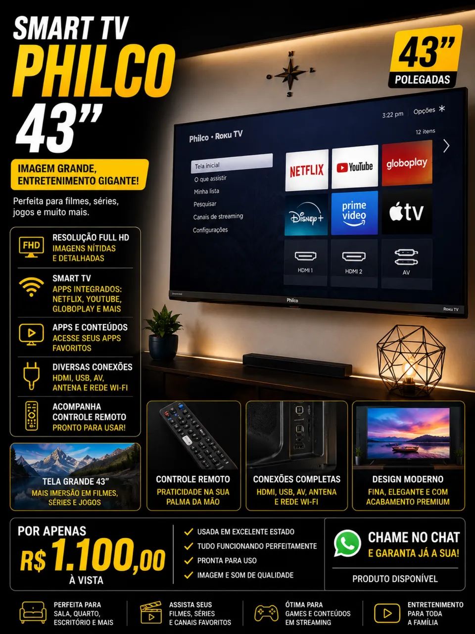 Smart TV Philco 43? Full HD