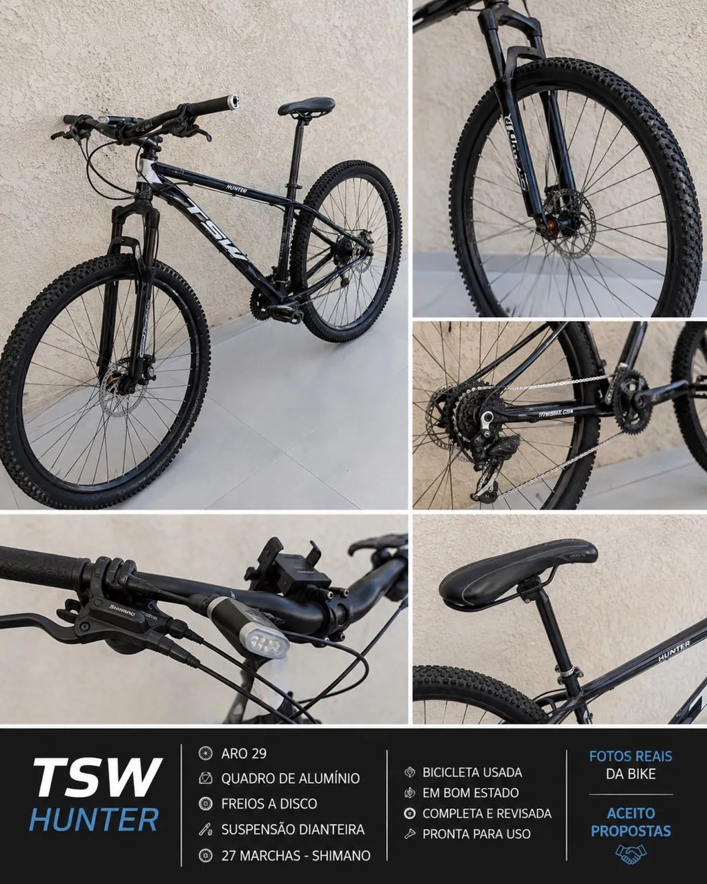 TSW HUNTER ARO 29 - FREIO HIDRÁULICO SHIMANO