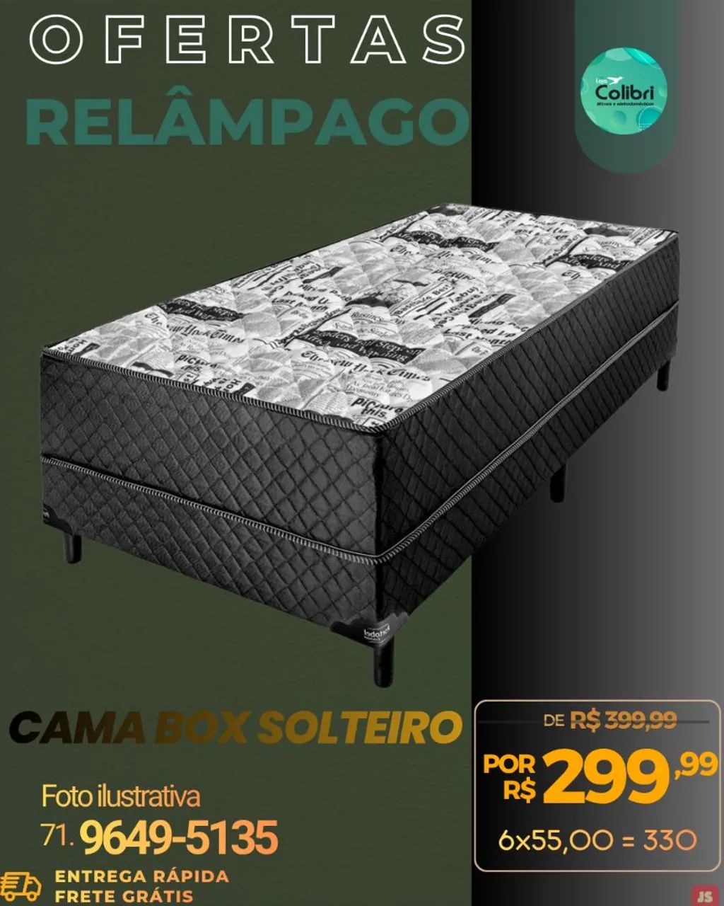 Cama Box Solteiro 