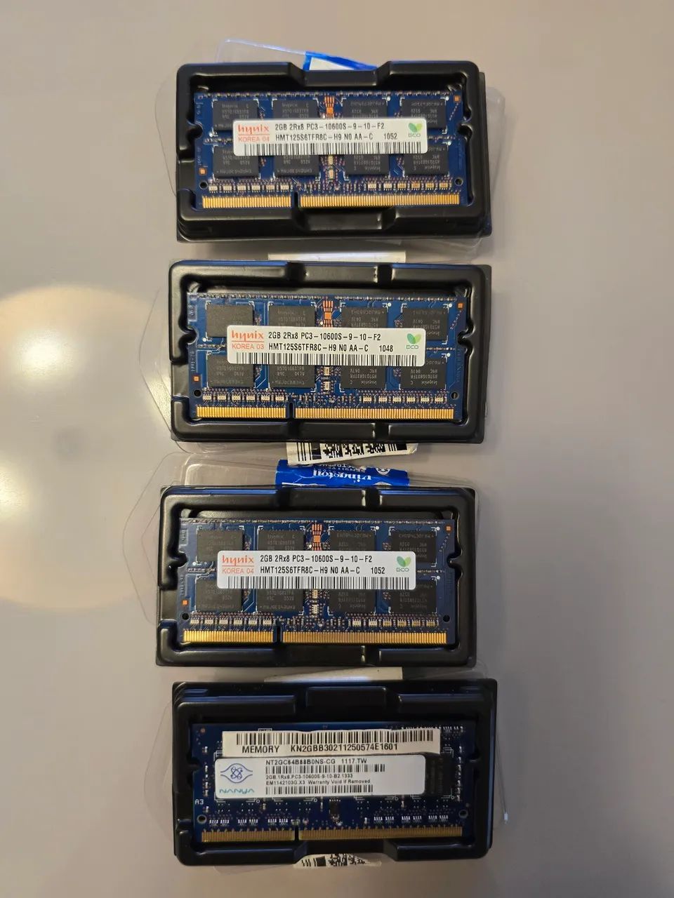 4 Pentes de memória 2GB para Notebook ( formato SO-DIMM )