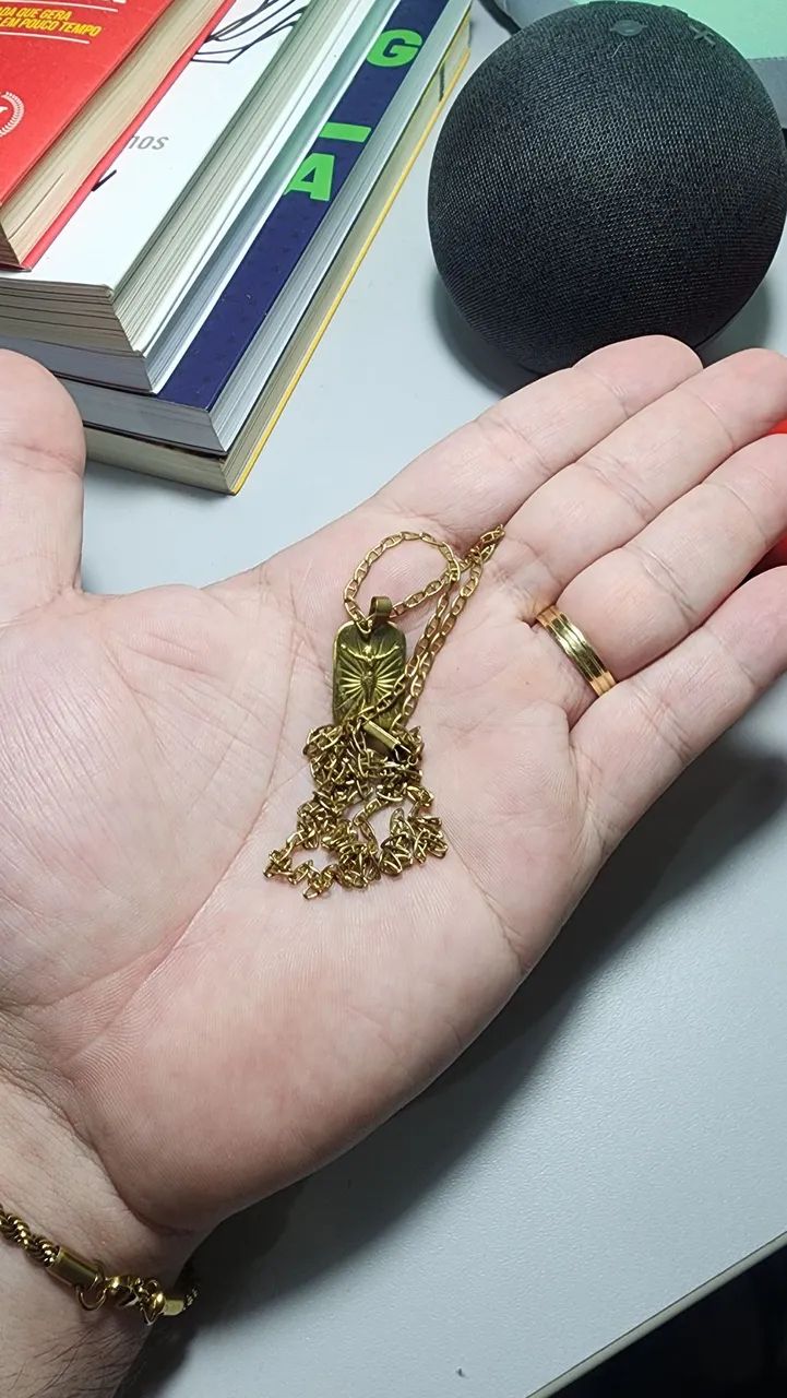 Cordão e Pingente 100% Moeda Antiga Qualidade Vitalícia - Foto 4