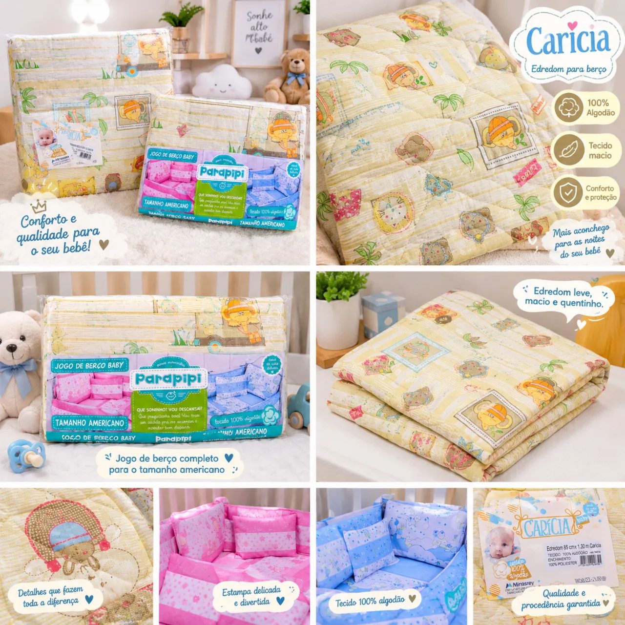Kit Berço , Enxovais Completo 4 Peças  - Foto 3