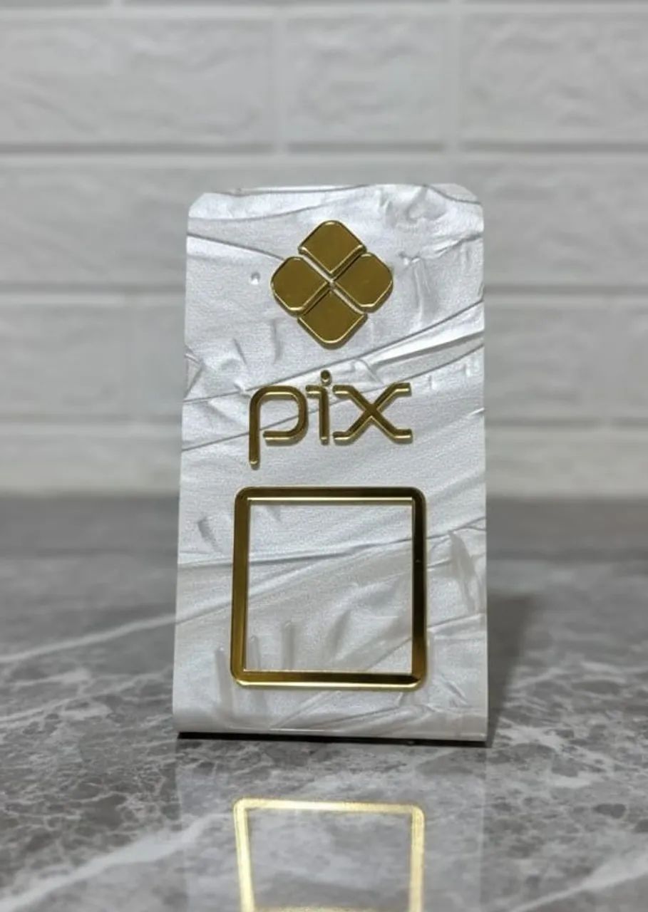 Placa Pix em Acrílico para QR Code