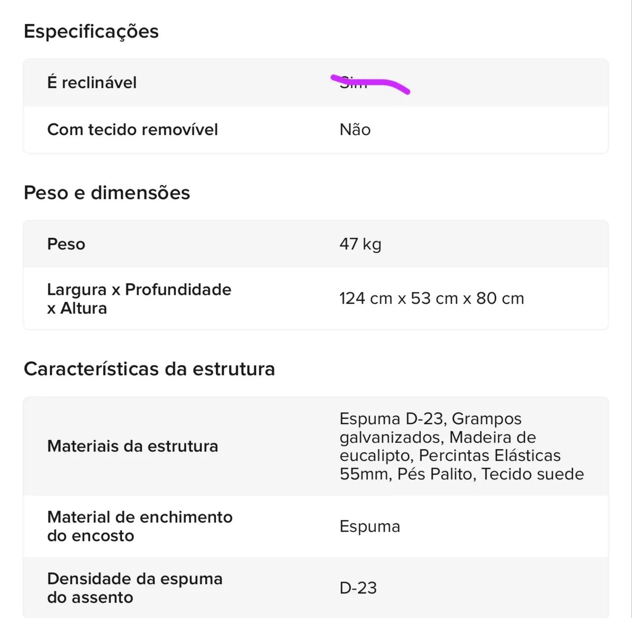 Sofá tipo namoradeira + 2 poltronas (novos) - Foto 4