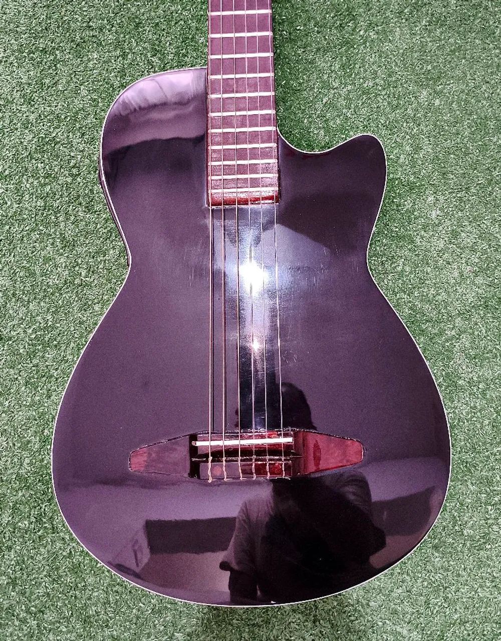 Violão Black  De Luthier Sólido eletrico - Foto 3