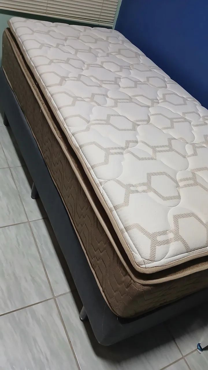 Cama solteiro - Colchão Ortoplus Pelmex - Foto 5