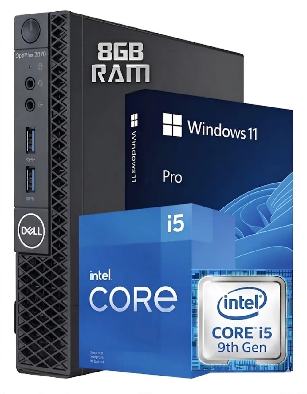 Dell OptiPlex 3070 ミニPC Windows11 Pro Mini PC Dell OptiPlex 3070 Micro | Intel i5 9ª Ger | 8GB RAM