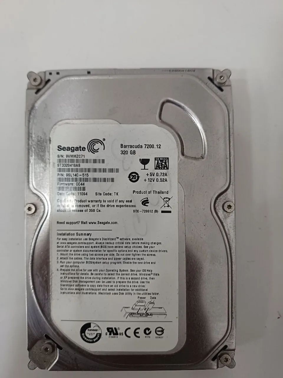 Hd seagate 320GB Barracuda cftv dvr nvr cpu  - Foto 2