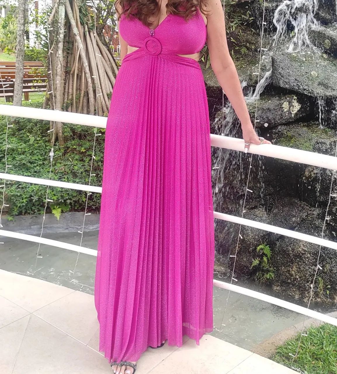 Vestido Fucsia com brilho