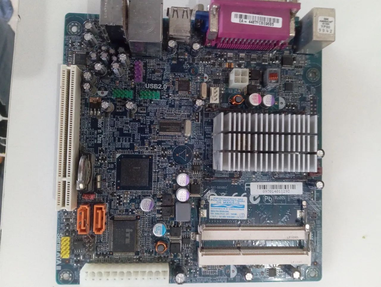 placa-mãe desktop  modelo com processador Intel Atom integrado,  PCWare IPX425R3 - Foto 2
