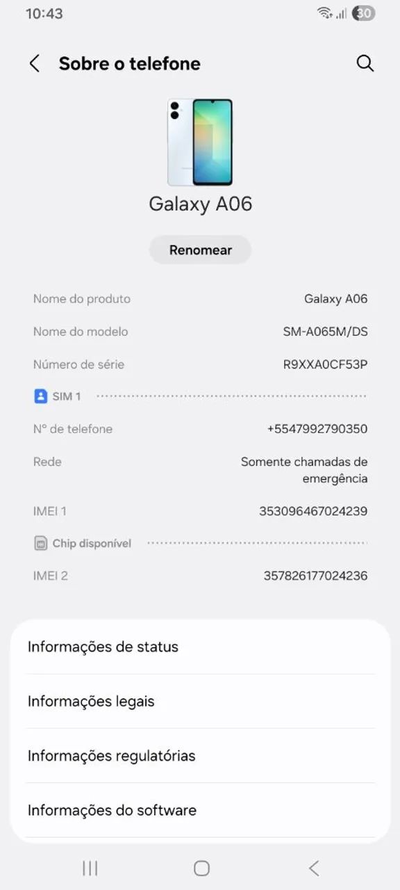 Vendo celular Samsung A06