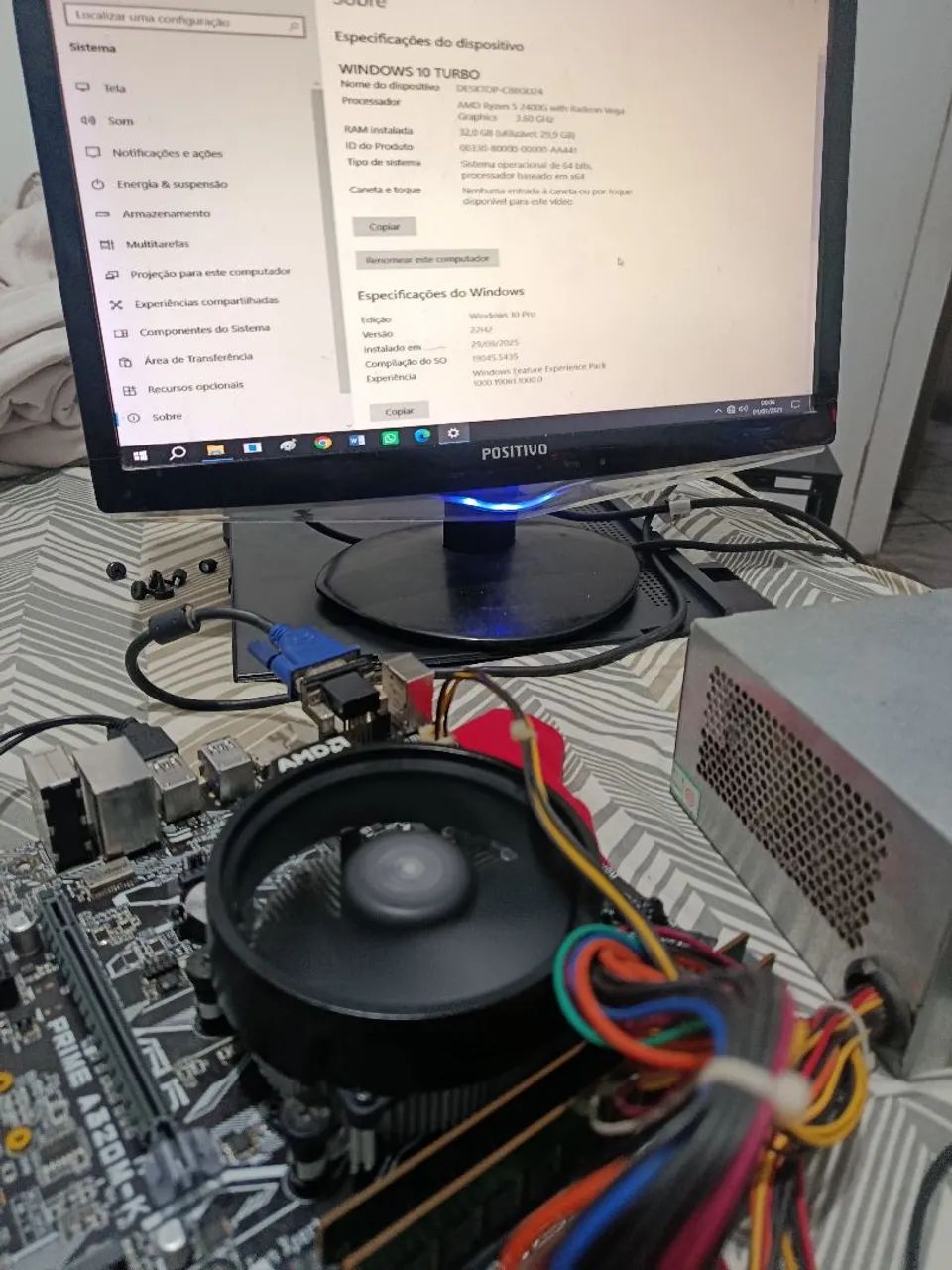 Placa mãe + Rysen 5 2400g - Foto 3