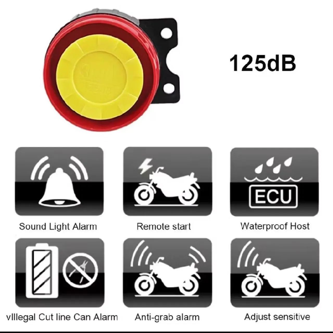 Sistema de Alarme antifurto para motocicleta, parada de partida do motor com controle  - Foto 3