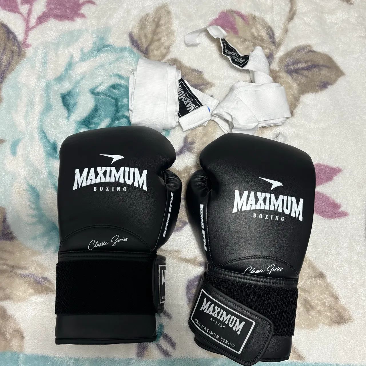 Luvas MAXIMUM 16oz + bandagem 5m - Foto 2