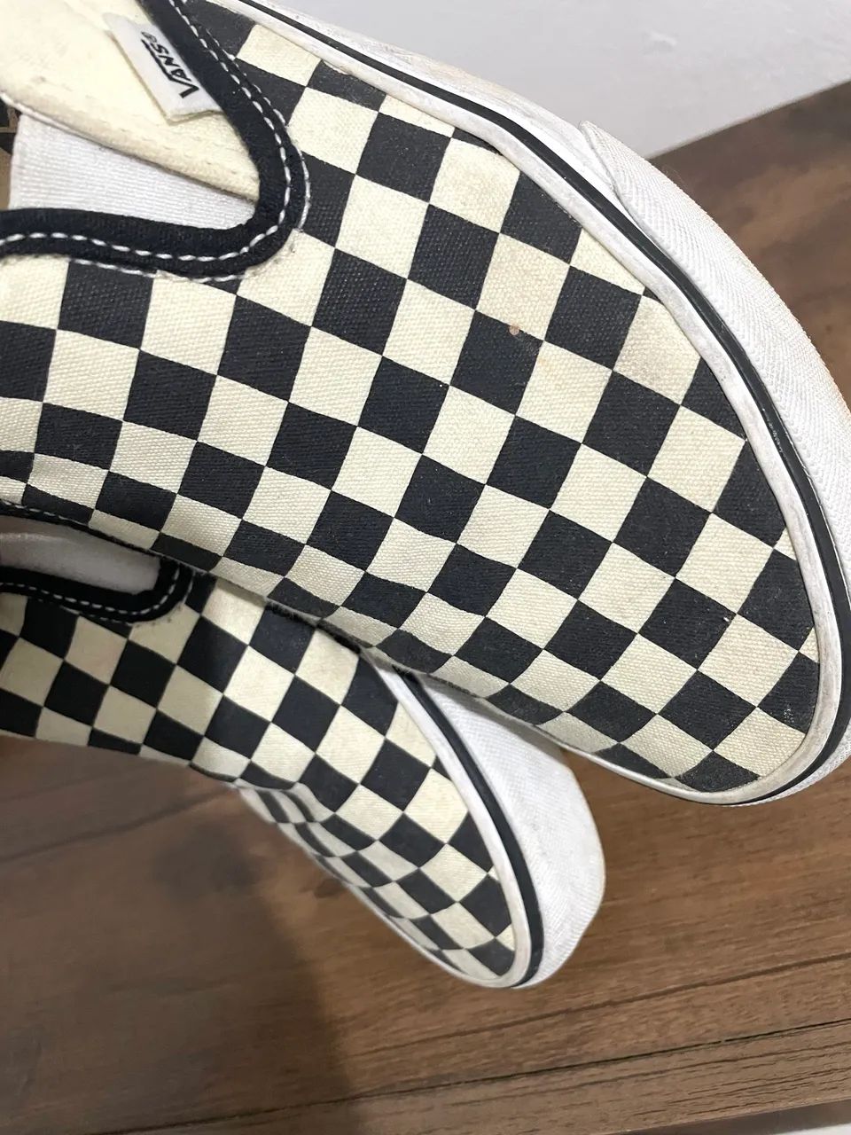 Tênis Slip-On Checkerboard Black White - Foto 2