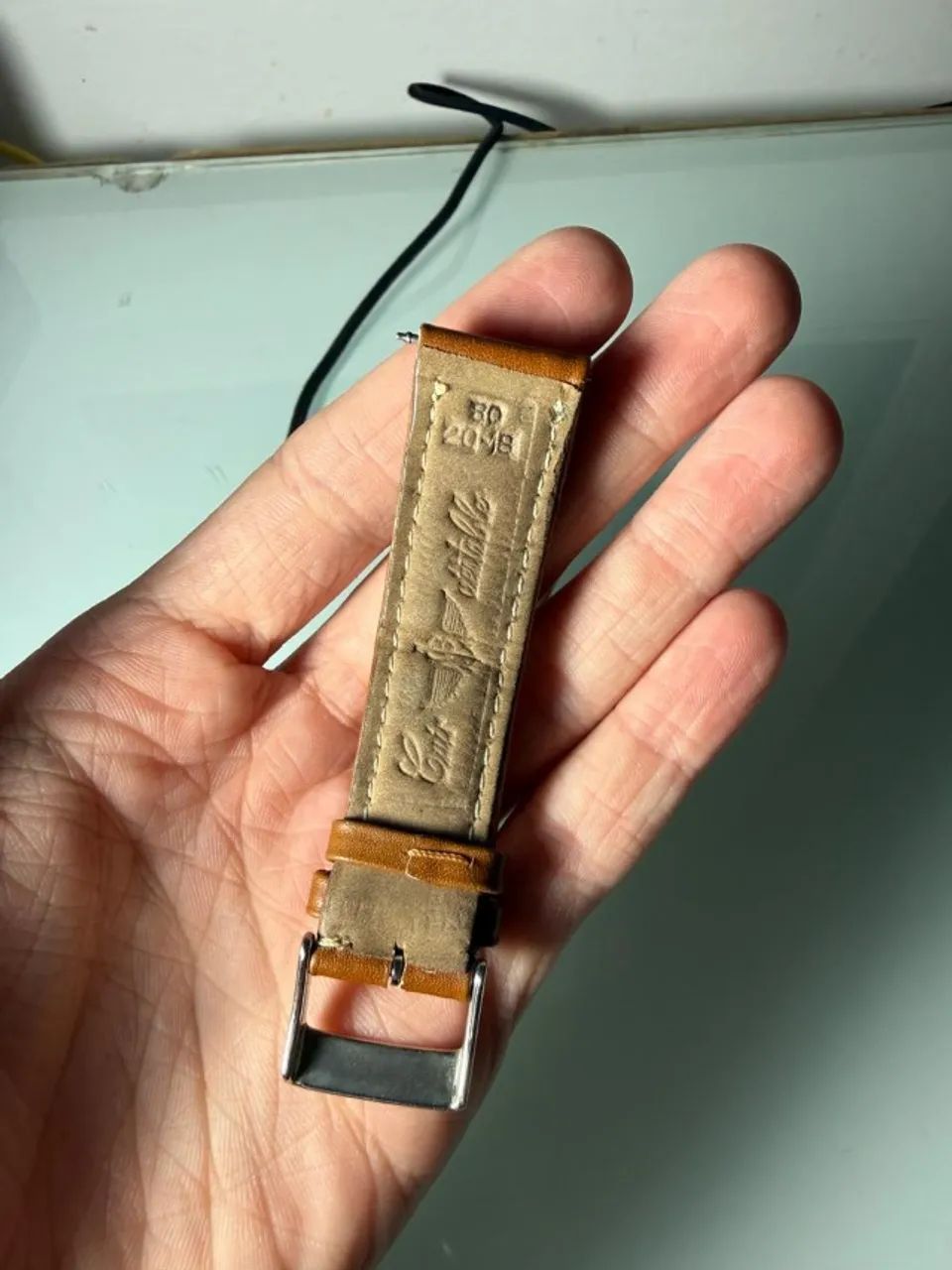 Pulseira Breitling classic leather strap em couro - Foto 3