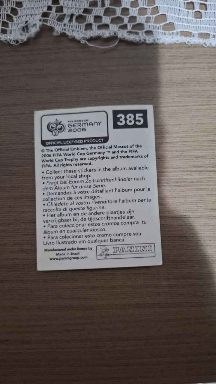 Carta do atleta Roberto Carlos 2006 - Foto 2