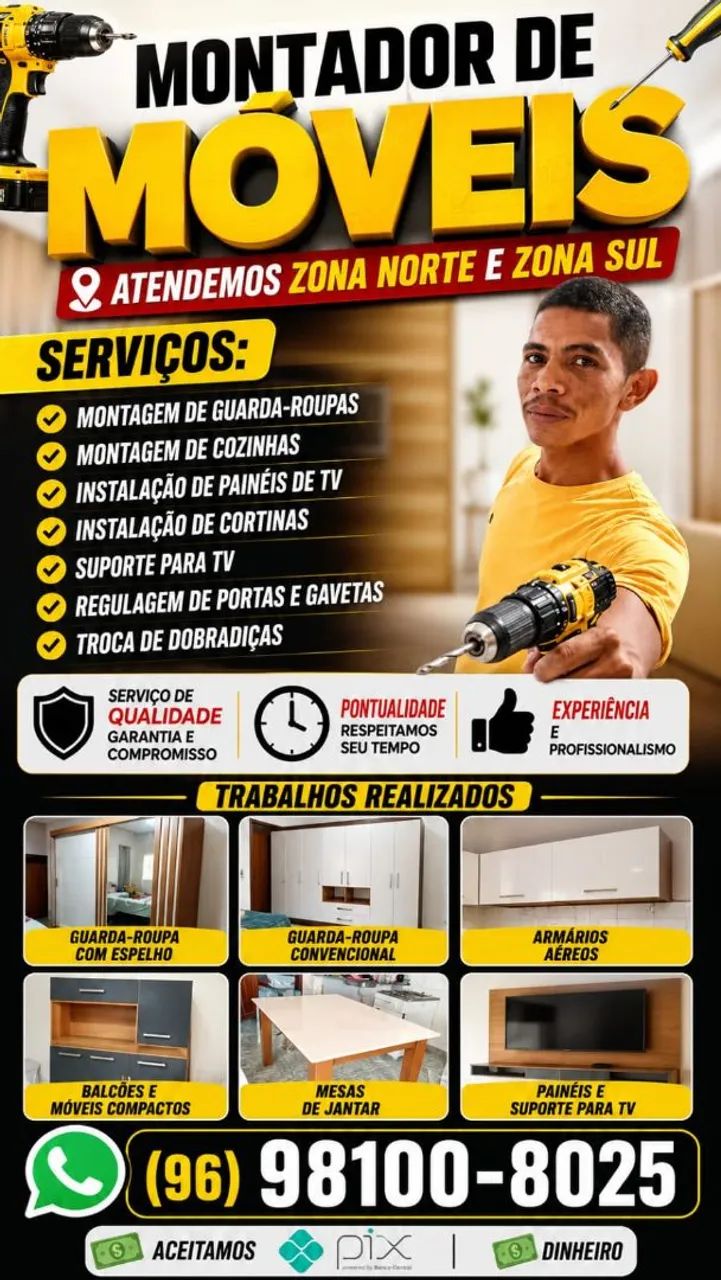 Trabalho com montagem de móveis 