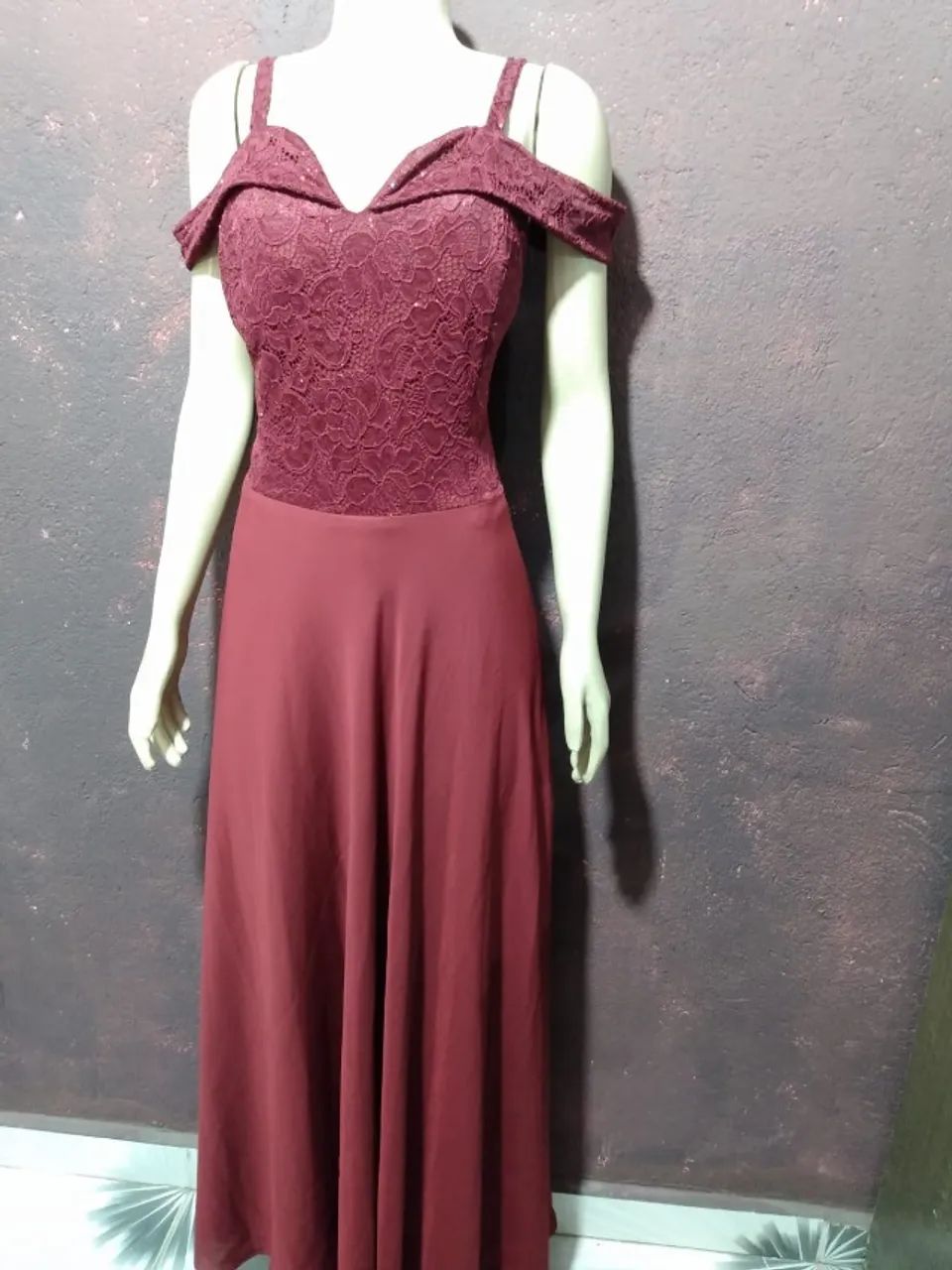 Vestido longo vinho - Foto 2