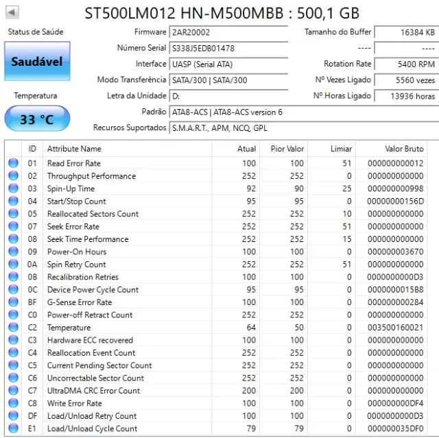 HD 500GB Seagate/Samsung - Momentus - Foto 5